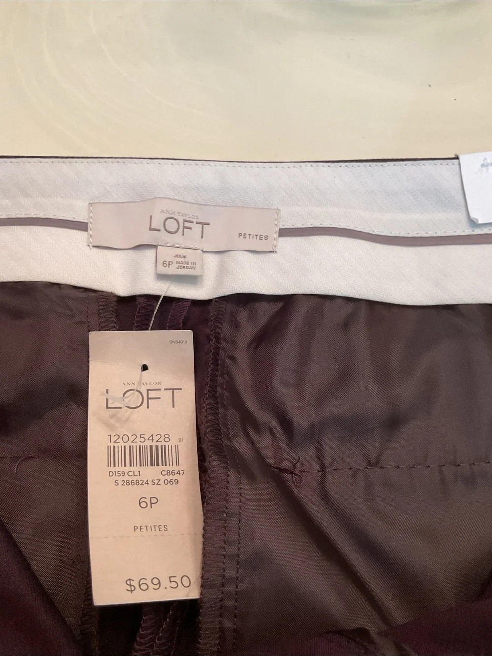 NWT womanLOFT Plum Wide-Leg Dress Pants